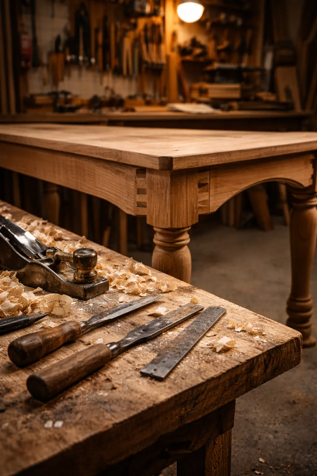 Cliff Trahan handcrafting heirloom furniture in his Ponchatoula Louisiana workshop — structural joinery and build process